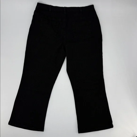 DG By Diane Gilman Womens Embroidered Crop Jeans Black Stretch 16W Stretch Boho - Picture 9 of 12